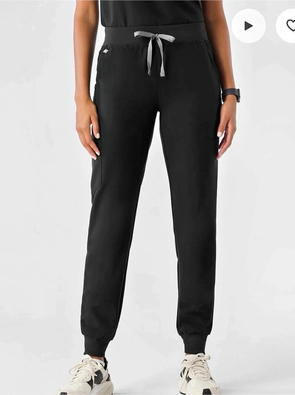 FIGS Zamora Jogger Scrub Pant Black Joggers